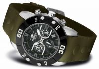 FIREFOX AUSSTELLER RUBBER THING Herrenuhr Edelstahl Chronograph FFS310-115 oliv gr�n