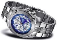 FIREFOX TRANSPORTER Edelstahl Chronograph FFS19-103 Blatt blau - Aussteller!