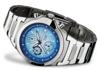 FIREFOX Edelstahl Herrenuhr Chronograph CLASSIC FFS06-103 blau 10 ATM