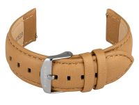 FIREFOX Uhrenarmband Leder braun 20mm Dornschliesse Edelstahl silber LB-02-C20a