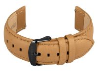 FIREFOX Uhrenarmband Leder braun 20mm Dornschliesse Edelstahl schwarz LB-02-C20b