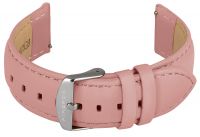 FIREFOX Uhrenarmband Leder rosa 20mm Dornschliesse Edelstahl silber LB-02-R20a