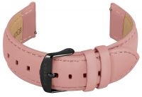 FIREFOX Uhrenarmband Leder rosa 20mm Dornschliesse Edelstahl schwarz LB-02-R20b