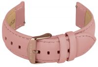 FIREFOX Uhrenarmband Leder rosa 20mm Dornschliesse Edelstahl rosevergoldet LB-02-R20d