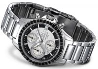 FIREFOX AUSSTELLER Damenuhr Edelstahl Chronograph Zirkoniasteine FFS177-102 schwarz